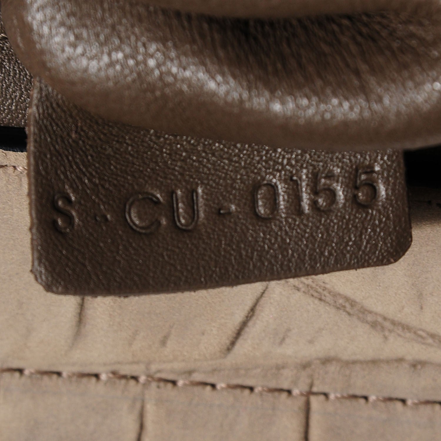 Celine Nubuck Crocodile Embossed Medium Trapeze Grey 7 of 7