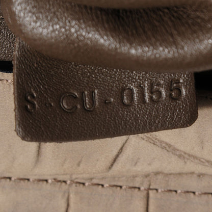 Celine Nubuck Crocodile Embossed Medium Trapeze Grey 7 of 7