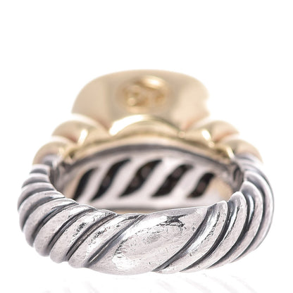 David Yurman Sterling Silver 18K Yellow Gold Diamond Noblesse Ring 52 6 4 of 7