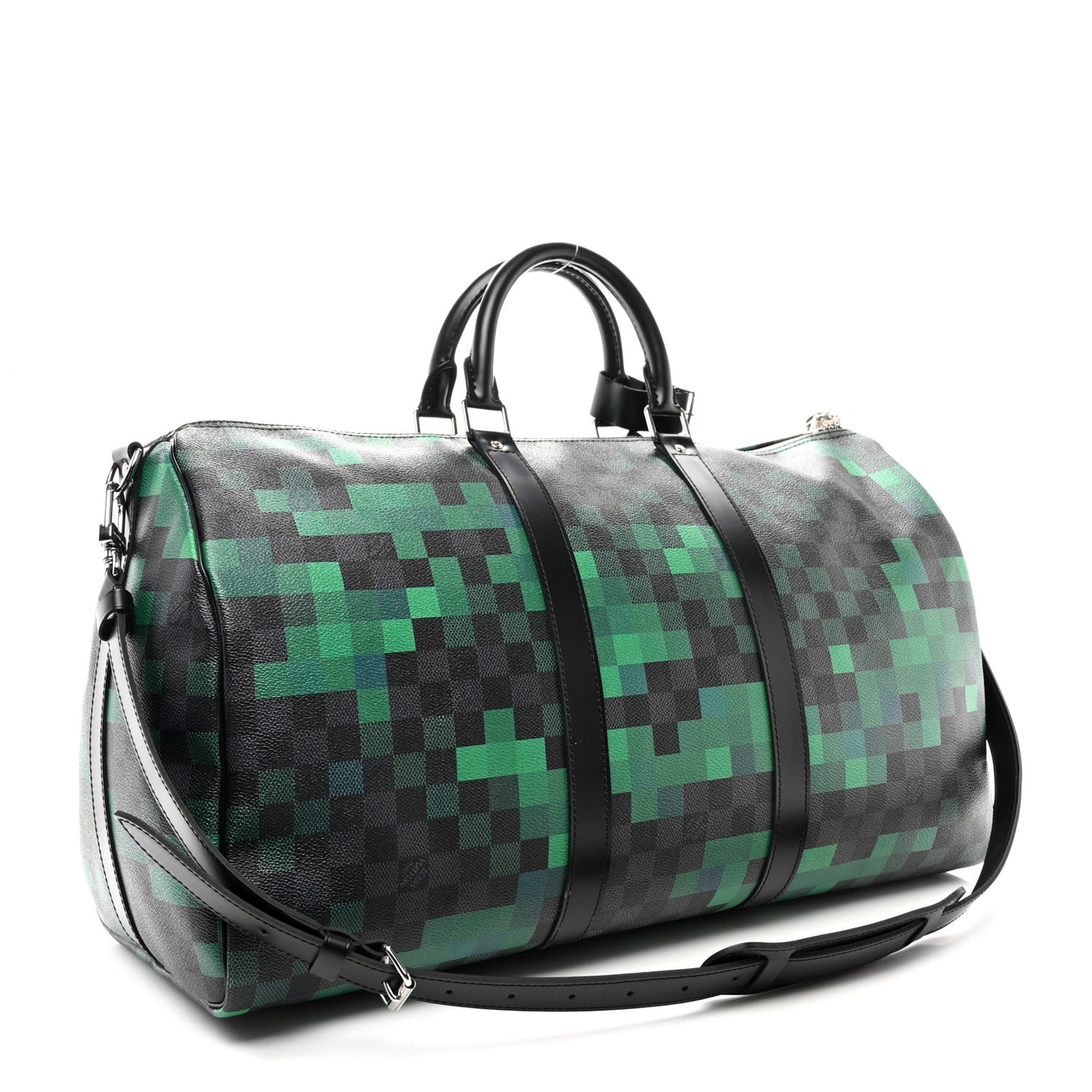 Damier Graphite Pixel Keepall Bandouliere 50 Vert