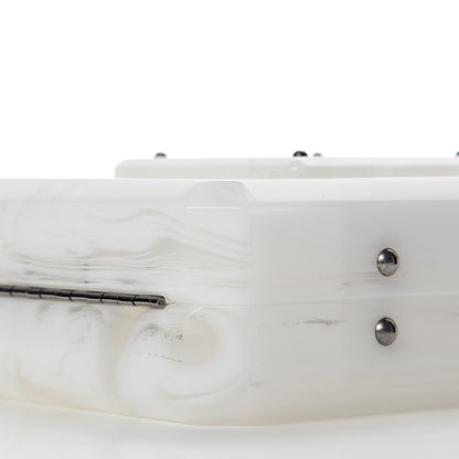 Chanel Marbled Plexiglass Buonasera Perfume Bottle Clutch White 8 of 10
