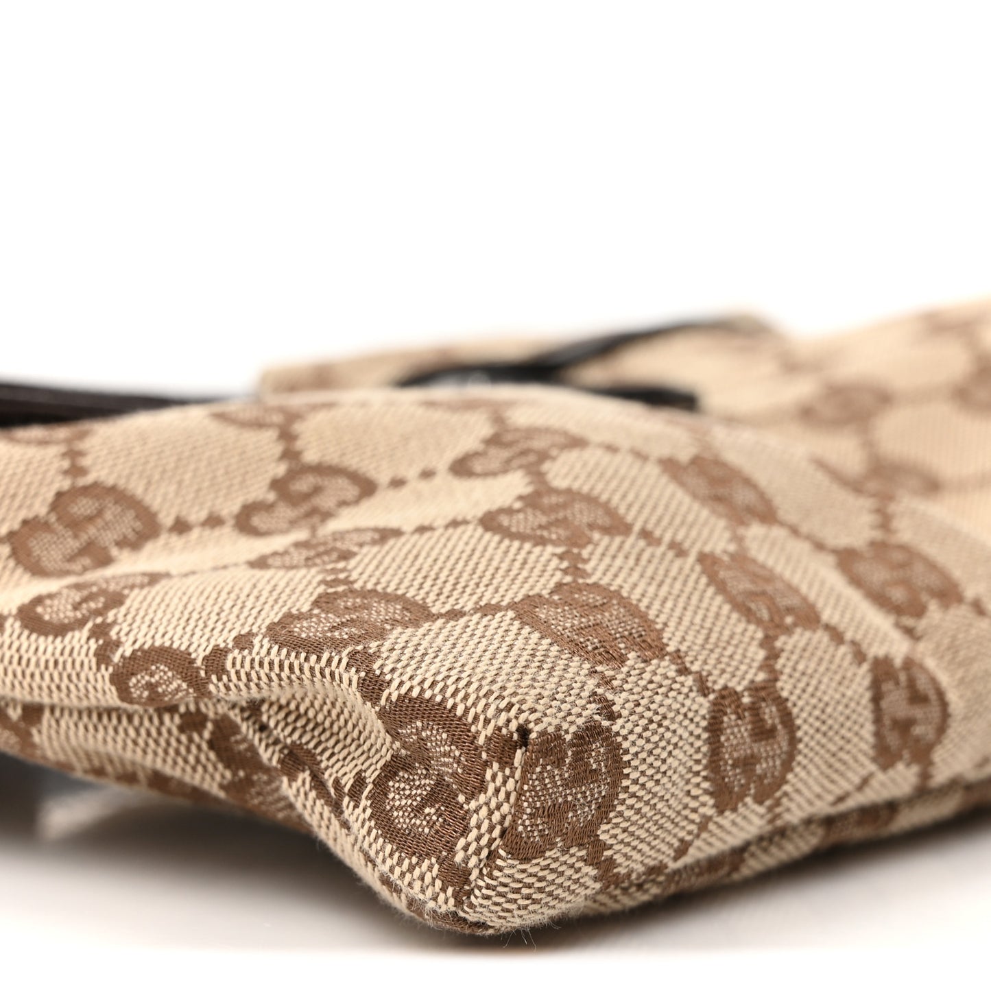 GG Monogram Double Pocket Belt Bag Dark Brown