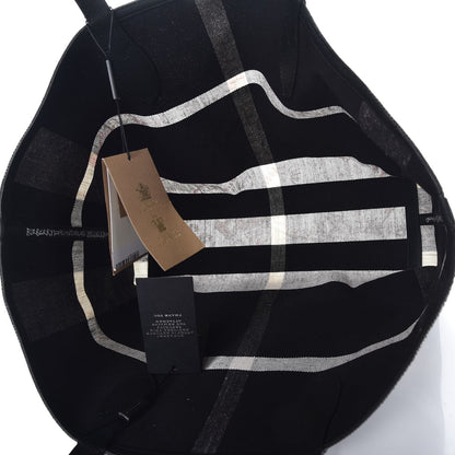Burberry Coated Canvas Mega Check Sketchbook Medium Reversible Doodle Tote Black 6 of 6