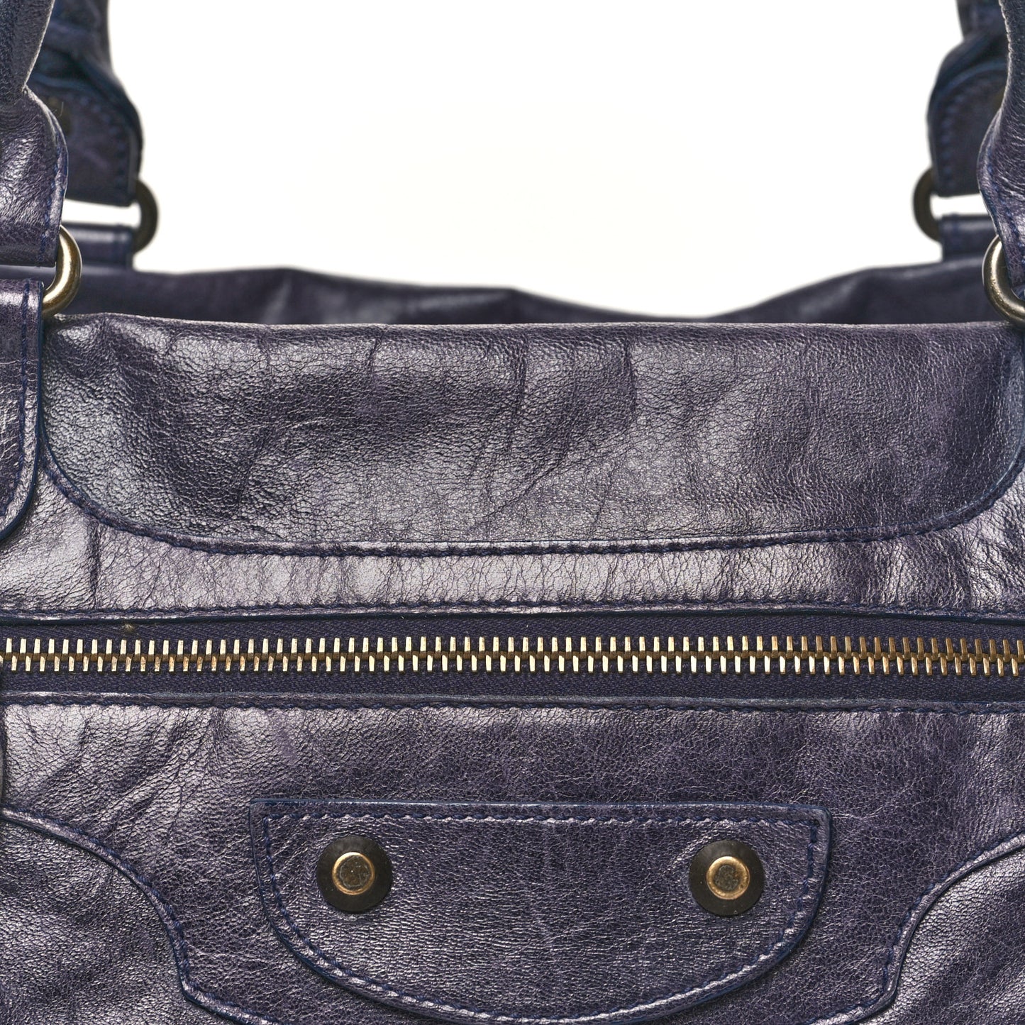 Agneau Classic Hardware Twiggy  Eggplant