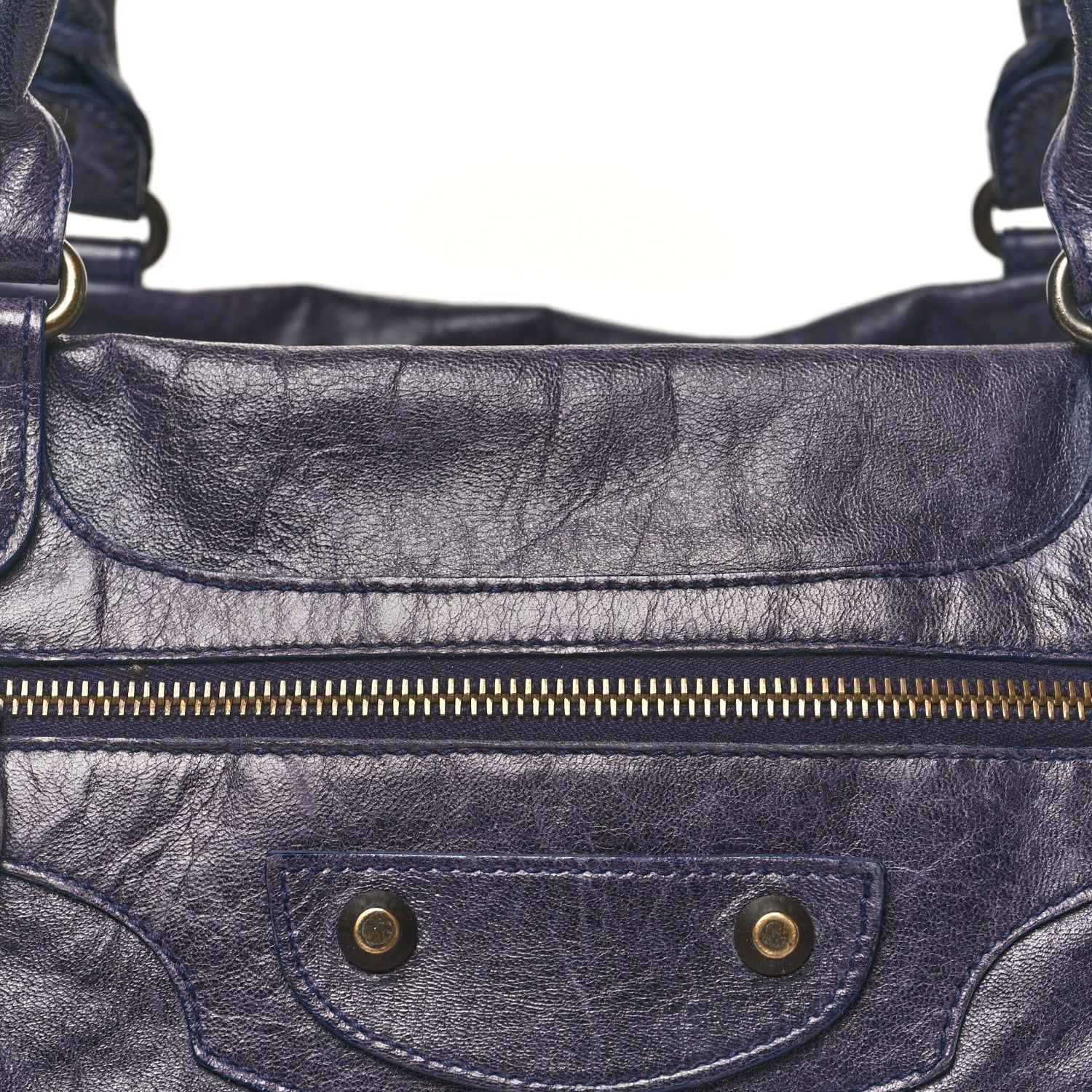 Balenciaga Agneau Classic Hardware Twiggy  Eggplant 9 of 13