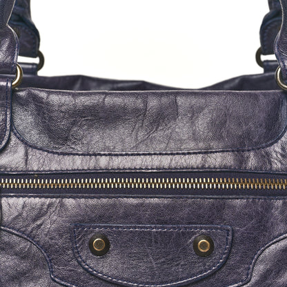 Balenciaga Agneau Classic Hardware Twiggy  Eggplant 9 of 13