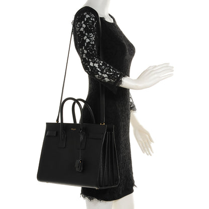 Saint Laurent Grained Calfskin Small Sac De Jour Black 2 of 7