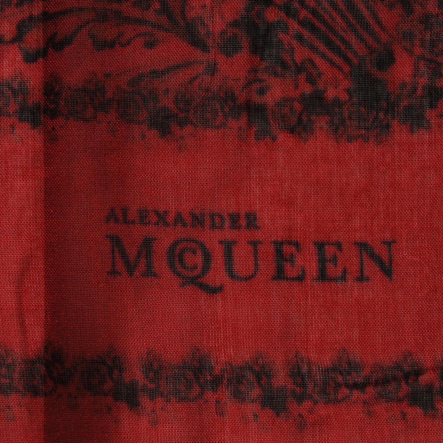 Modal Silk Scarf Red Black