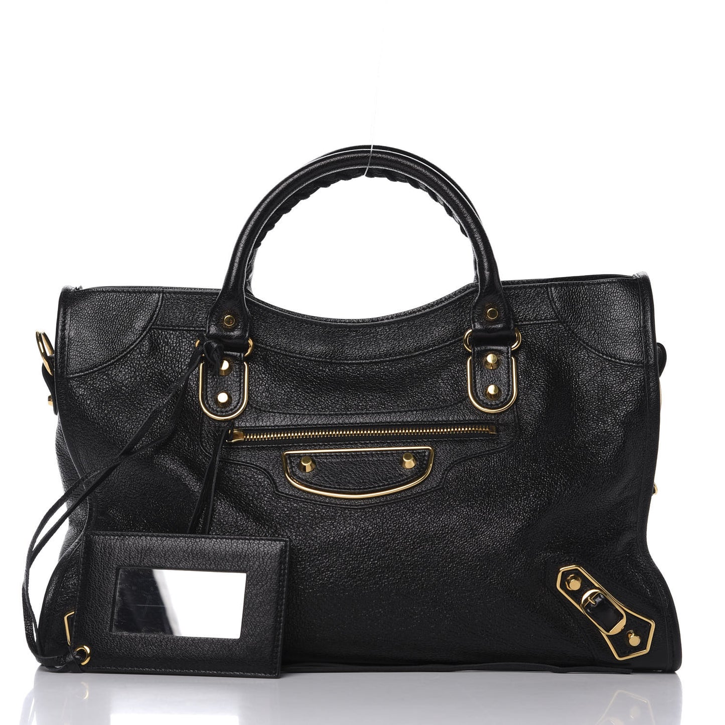 Chevre Gold Metallic Edge Hardware City Black