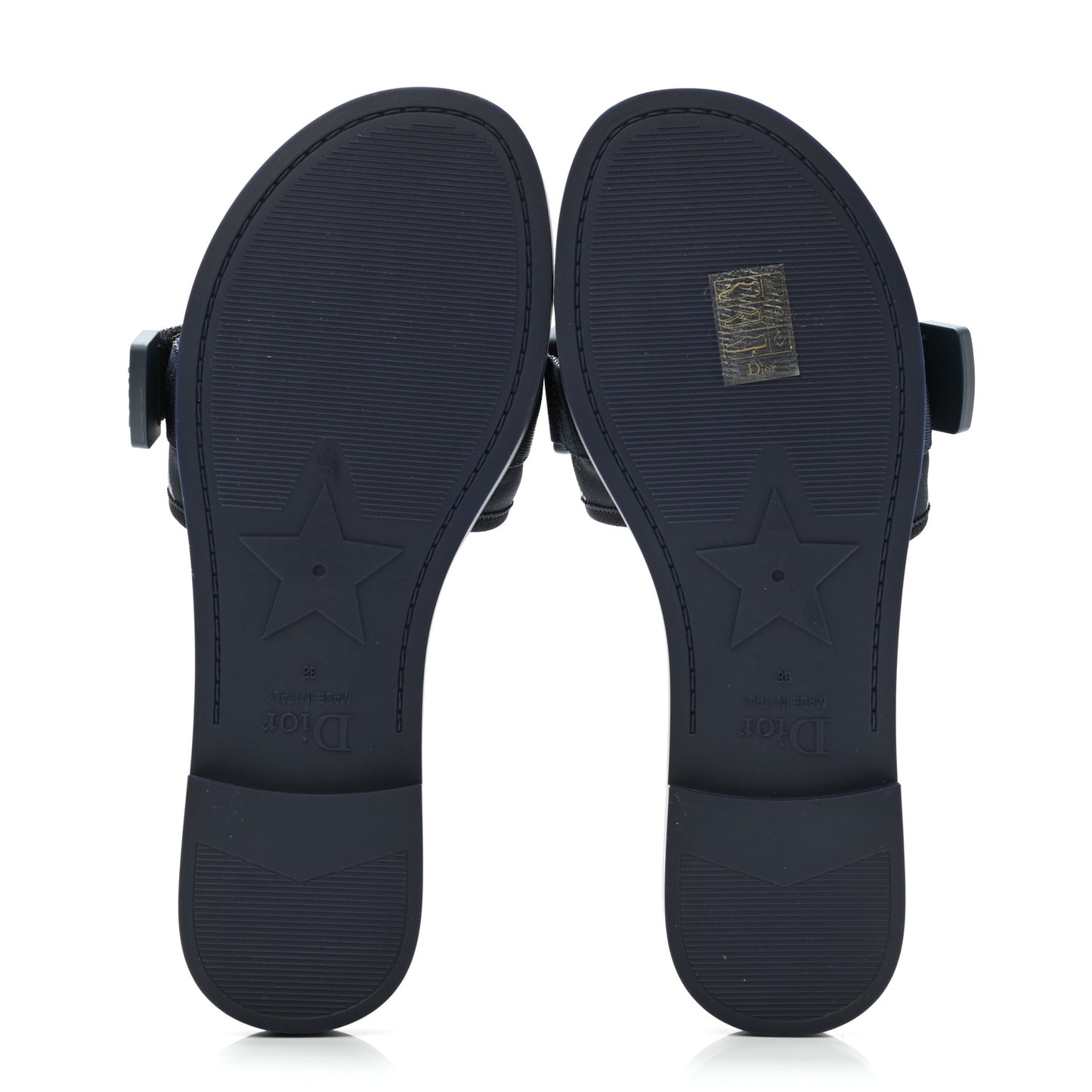 Technical Stretch Fabric Camouflage Dio(r)evolution Slide Sandals 38 Deep Blue