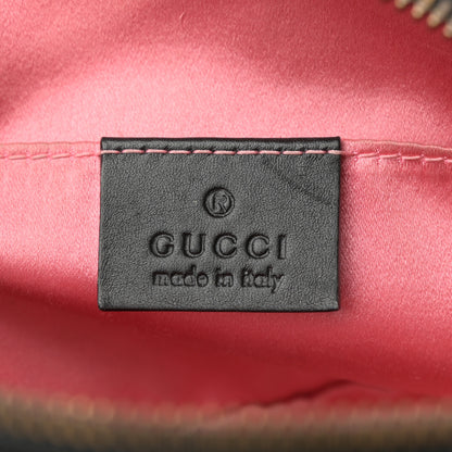 Gucci Calfskin Matelasse GG Marmont Belt Bag 85 34 Black White 6 of 15