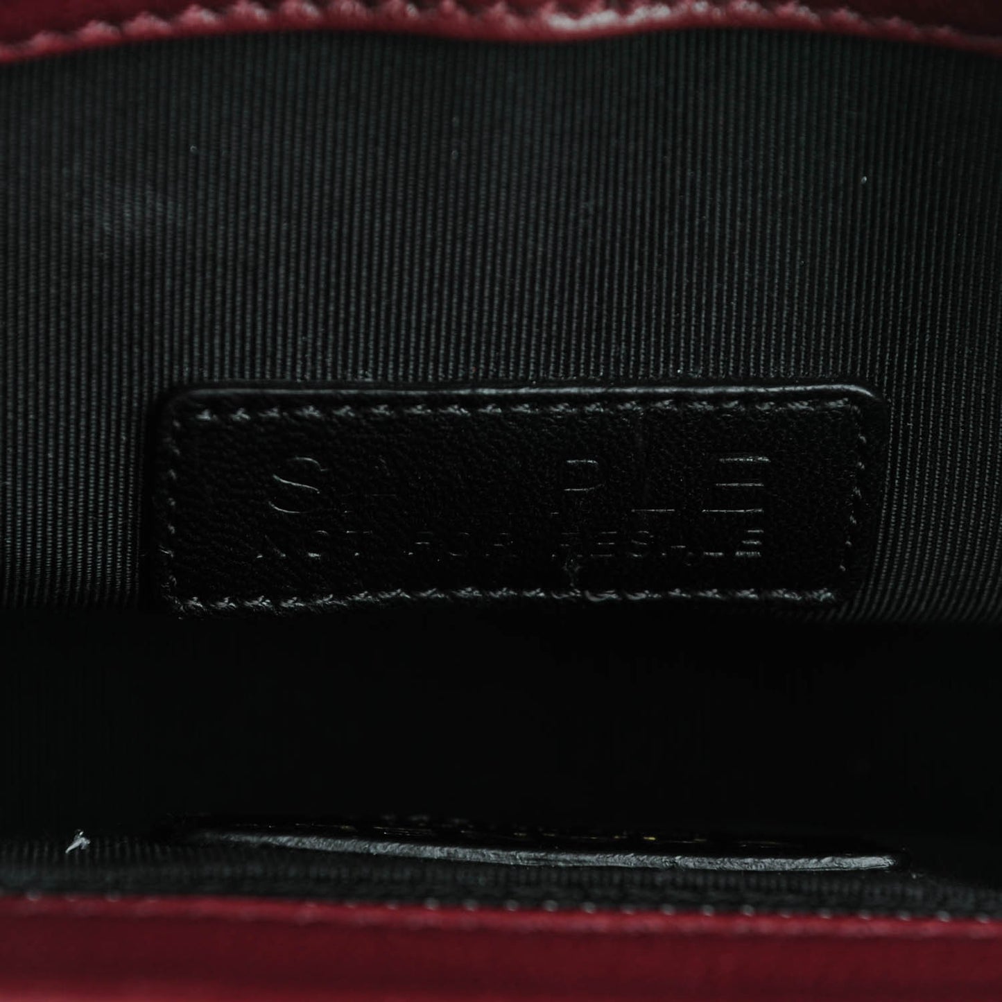 Sheepskin Quilted Small Mademoiselle Vintage Flap Dark Red