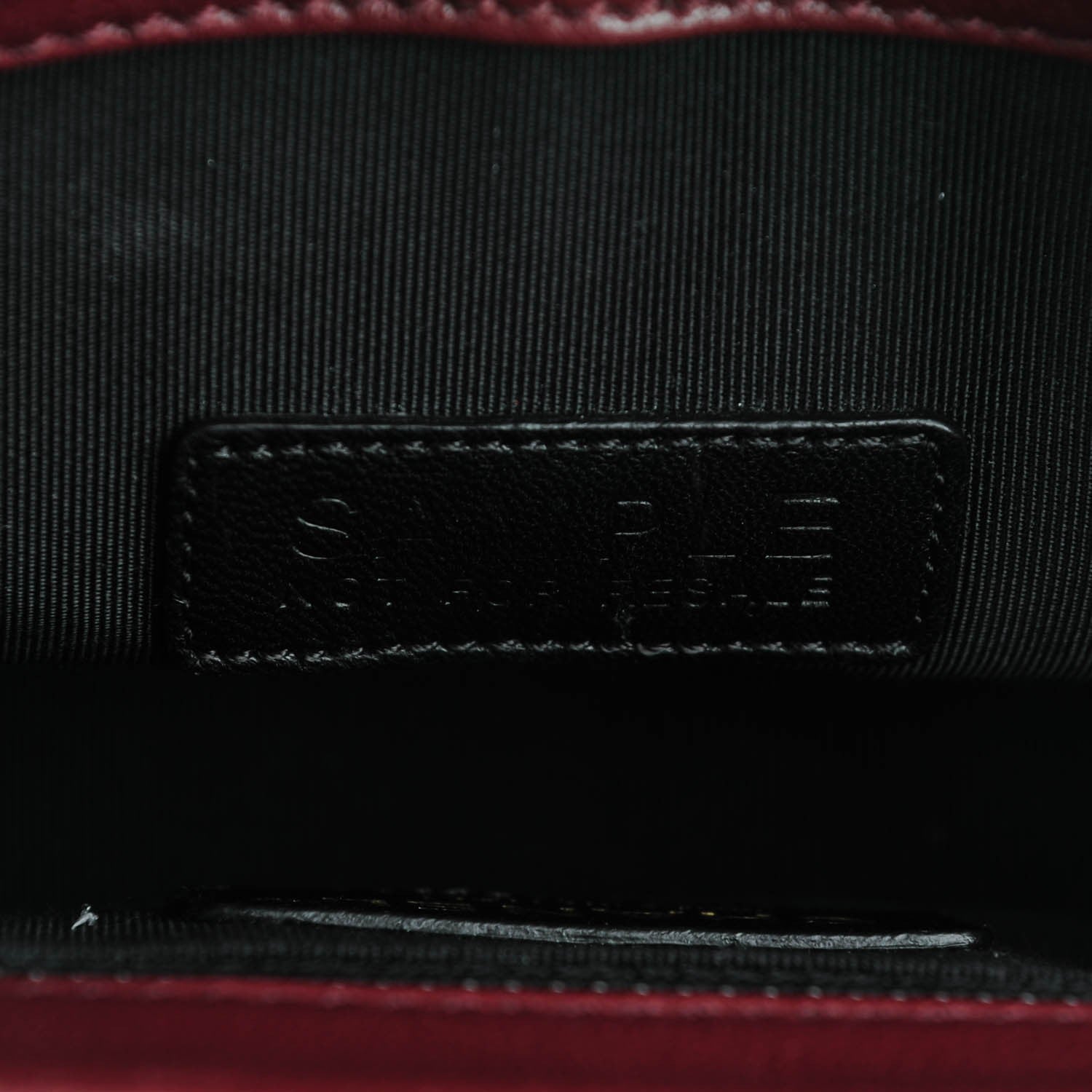 Chanel Sheepskin Quilted Small Mademoiselle Vintage Flap Dark Red 8 of 9