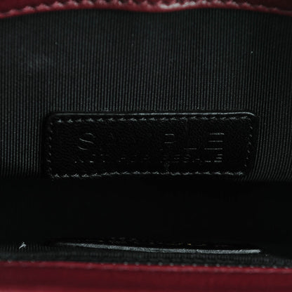 Chanel Sheepskin Quilted Small Mademoiselle Vintage Flap Dark Red 8 of 9