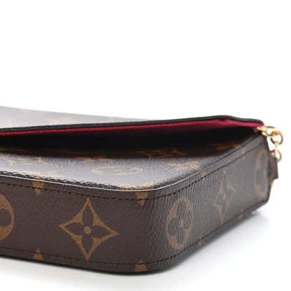 Louis Vuitton Monogram Pochette Felicie Chain Wallet Fuchsia 9 of 9