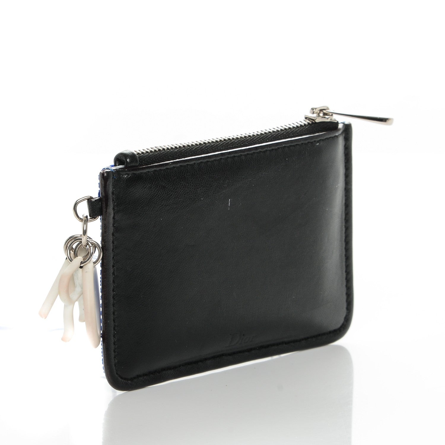 Christian Dior Calfskin Stardust Dior Card Holder Blue 3 of 10