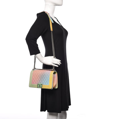 Chanel Caviar Quilted Medium Cuba Rainbow Boy Flap Multicolor 2 of 16