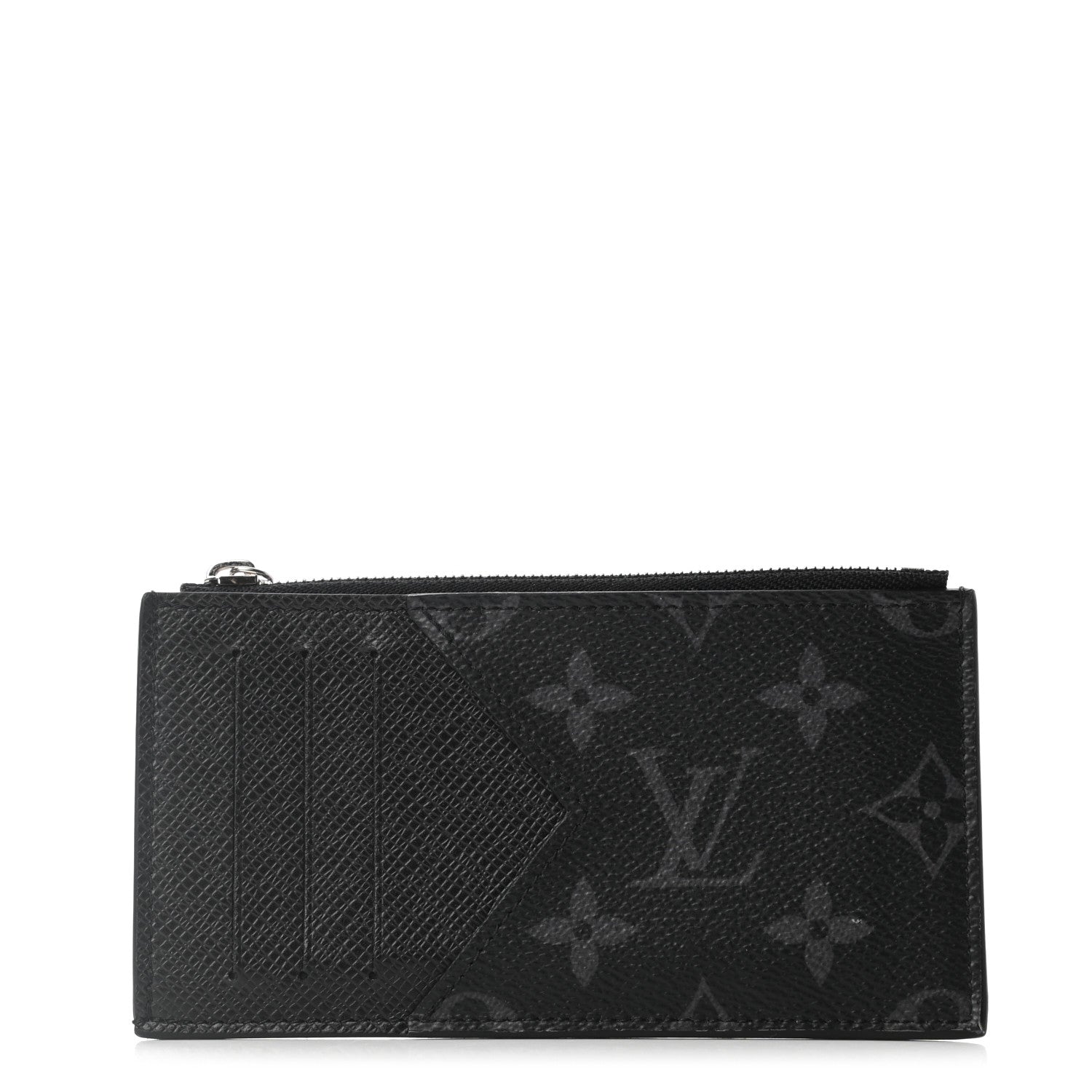 Louis Vuitton Monogram Eclipse Taiga Coin Card Holder 1 of 6