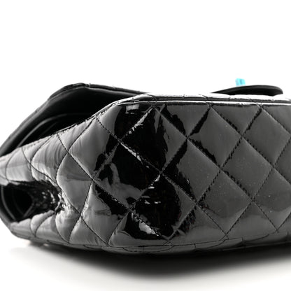 Chanel Patent Quilted Jumbo Double Flap Black 9 of 12