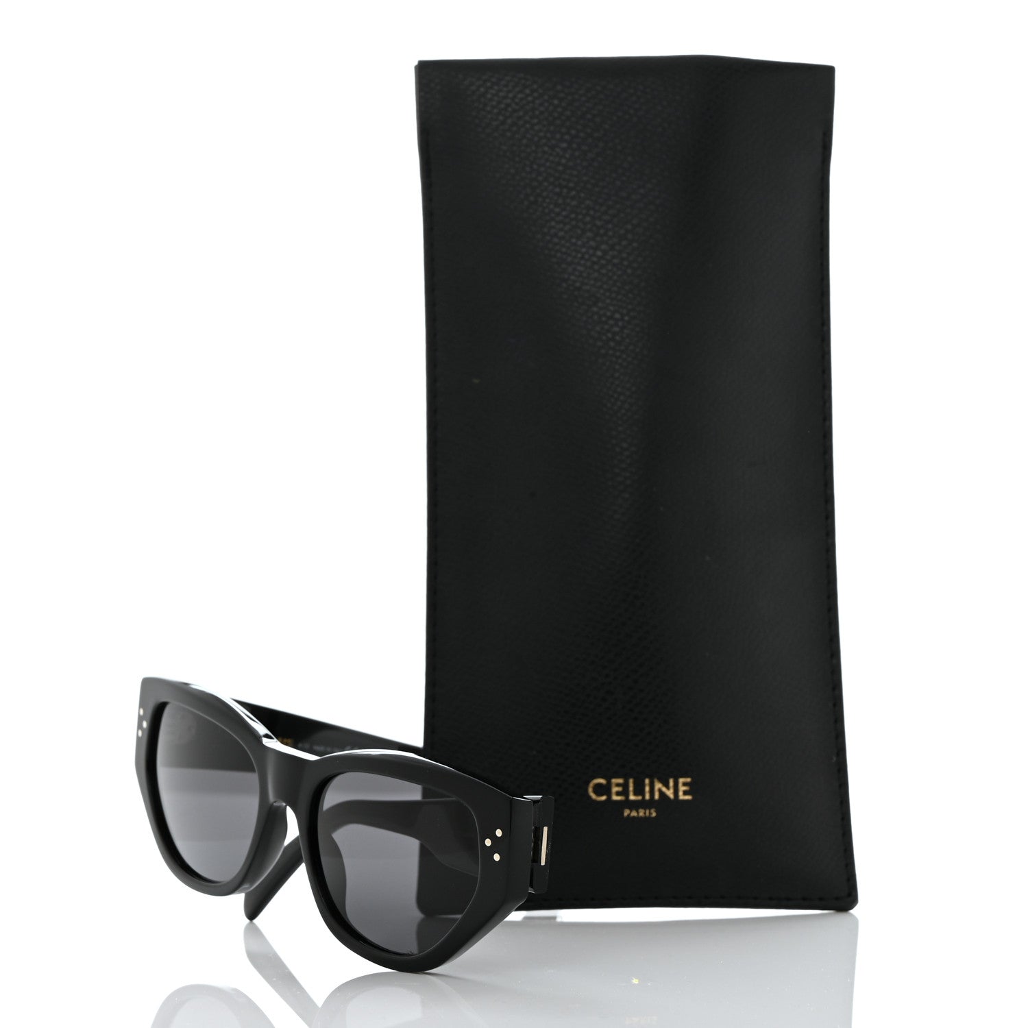 Celine Acetate Polarized Square Sunglasses CL40219I Black 7 of 7