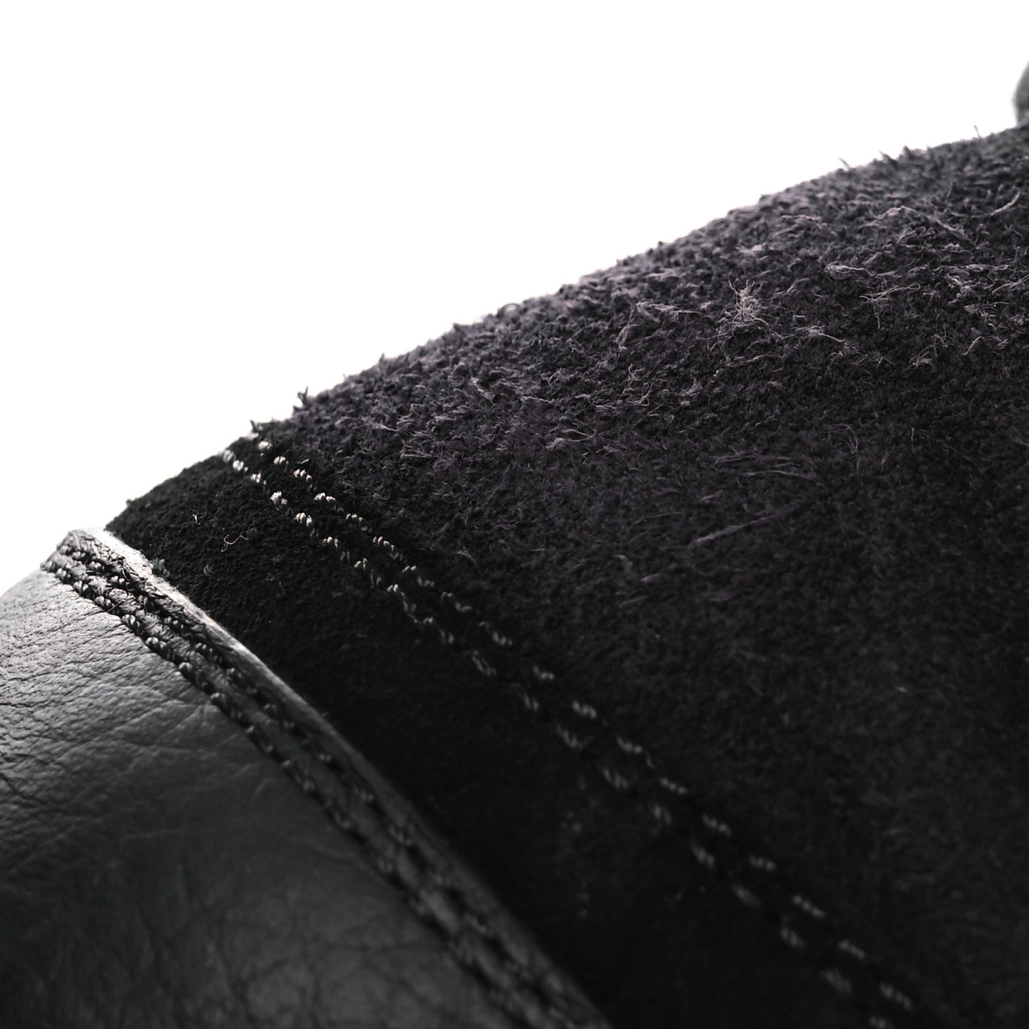 Suede Grained Calfskin CC Lace Up Boots 38 Black