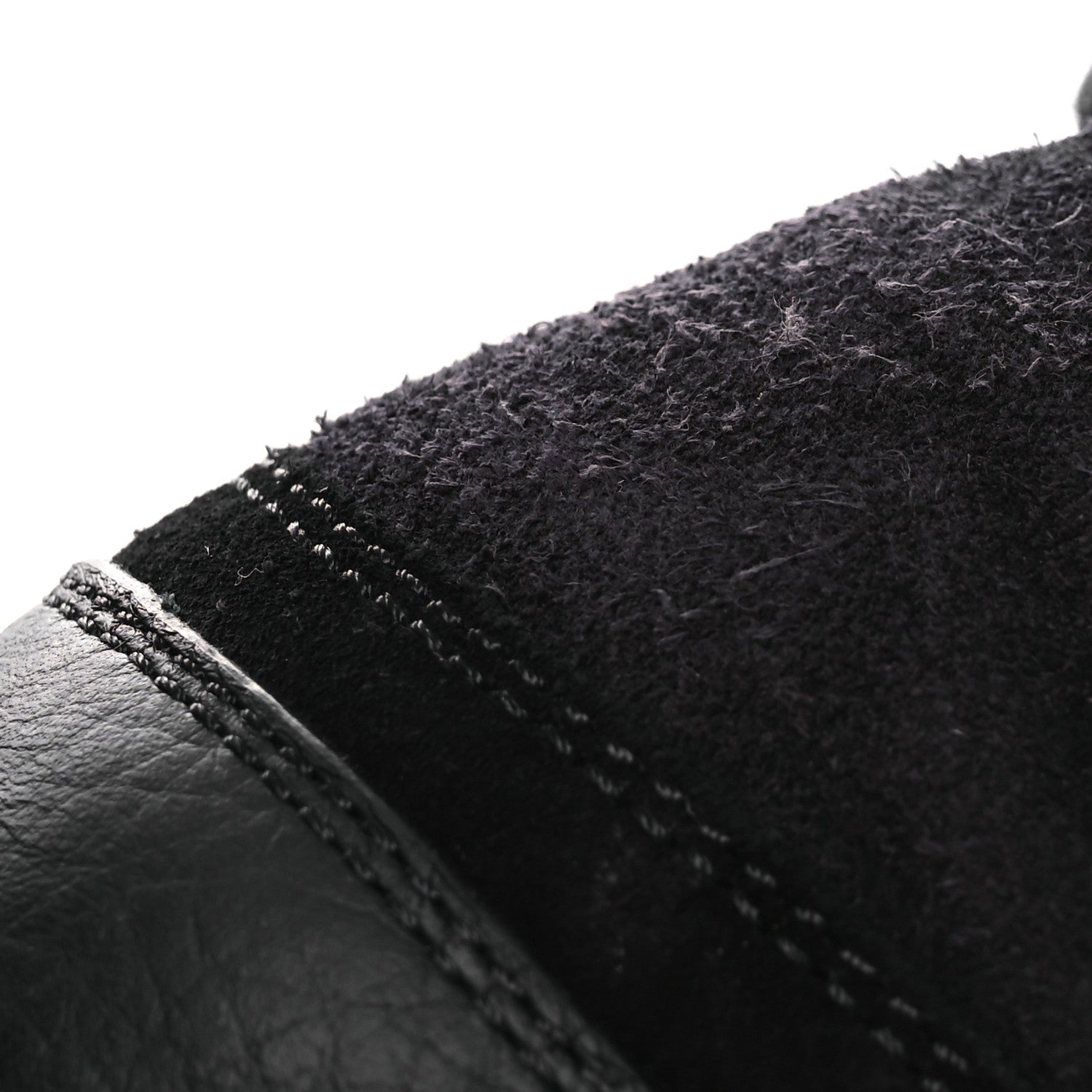 Chanel Suede Grained Calfskin CC Lace Up Boots 38 Black 11 of 13