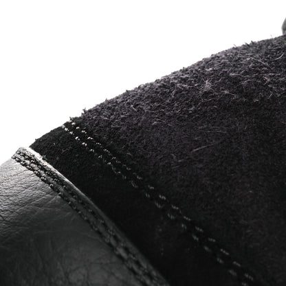 Chanel Suede Grained Calfskin CC Lace Up Boots 38 Black 11 of 13