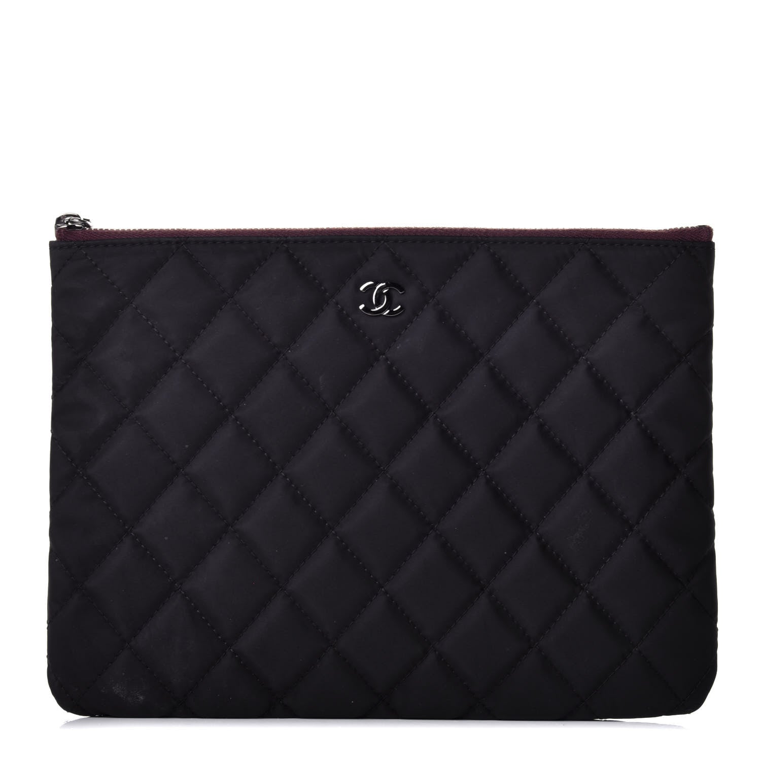 Chanel Nylon Quilted Medium Cosmetic Case Black 1 of 9