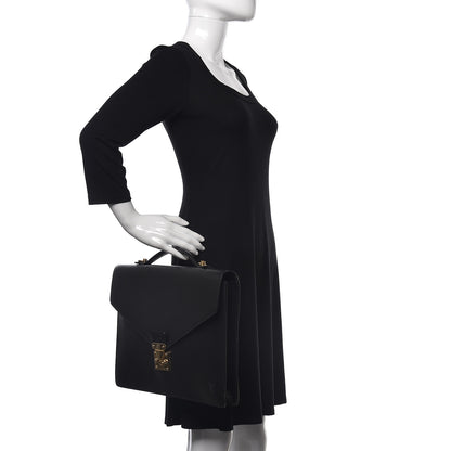 Louis Vuitton Epi Porte-Documents Briefcase Black 2 of 15