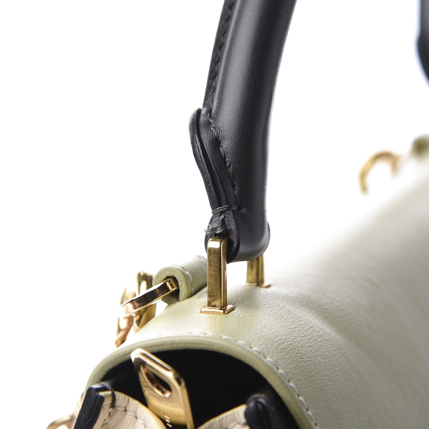 Celine Smooth Calfskin Medium Tri-Color Trapeze Pistachio 11 of 14