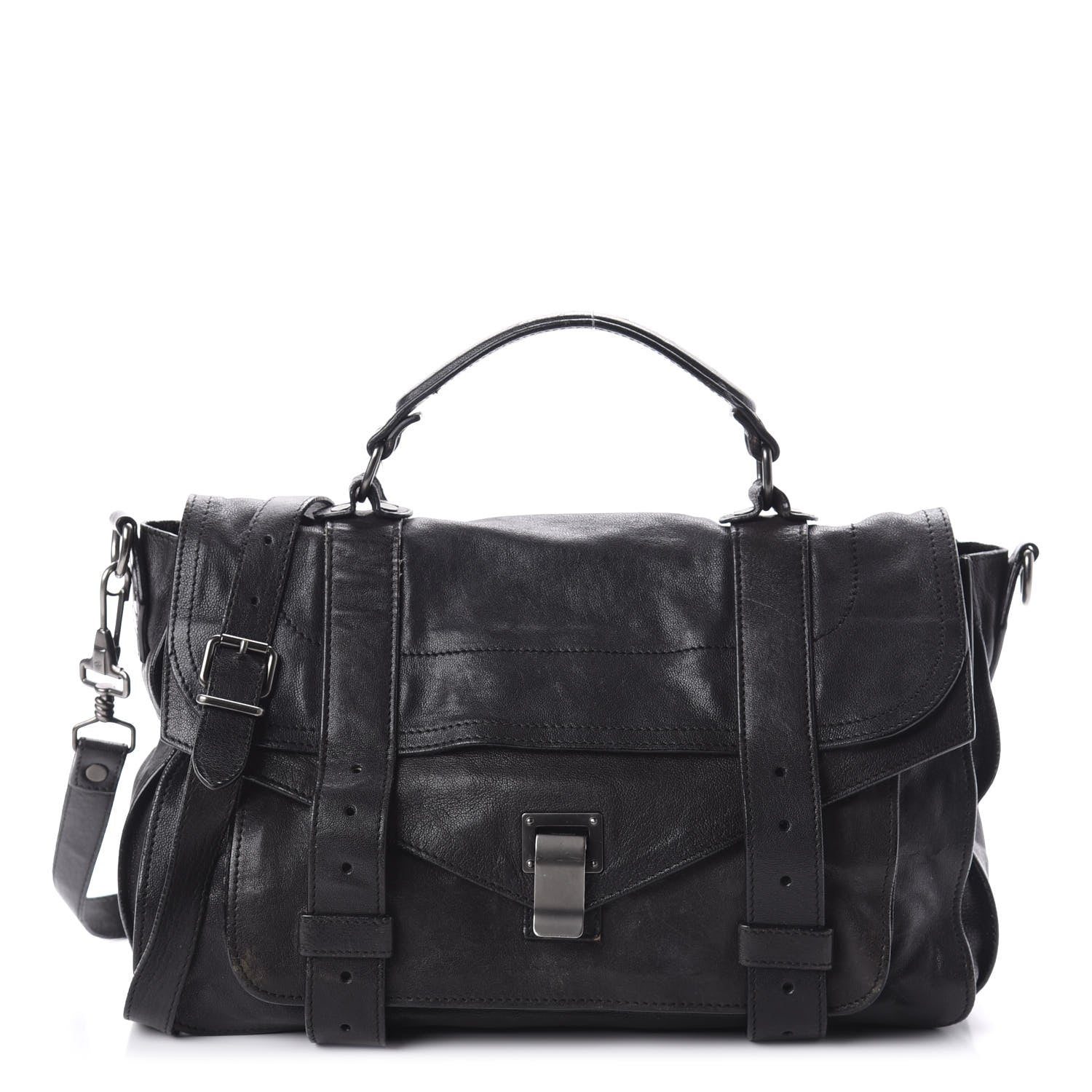 Proenza Schouler Lambskin Medium PS1 Satchel Black 1 of 9