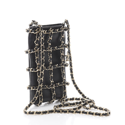 Chanel Lambskin Tech Me Out Clutch With Chain Black 2 of 7