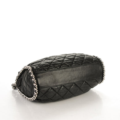 Chanel Washed Lambskin Chain Around Hobo Black 4 of 7
