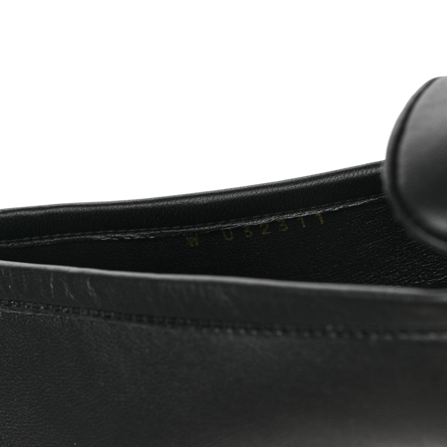 Calfskin Mens Stitched CC Loafers 39 Black