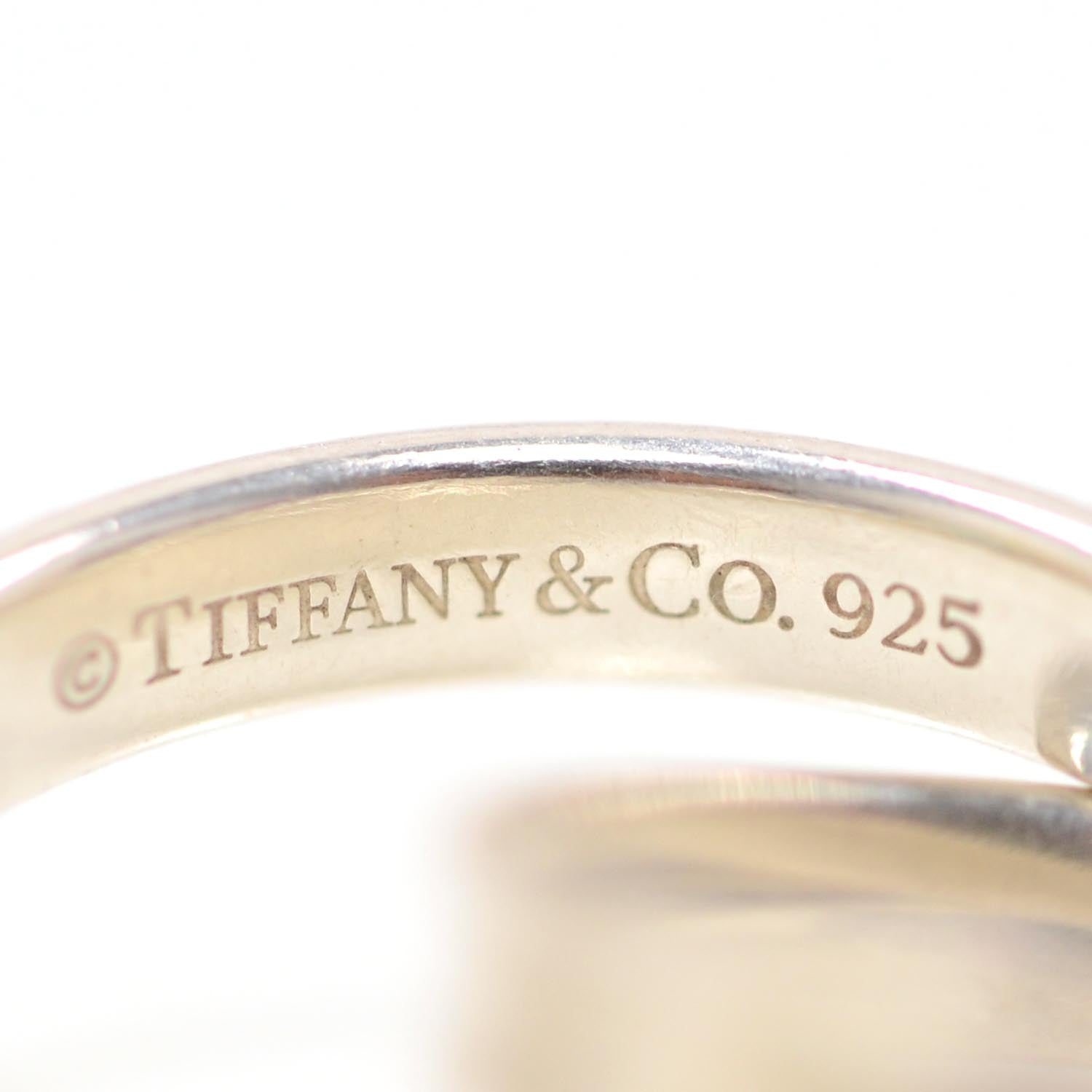 Tiffany Sterling Silver 1837 Interlocking Ring 6.5 4 of 5