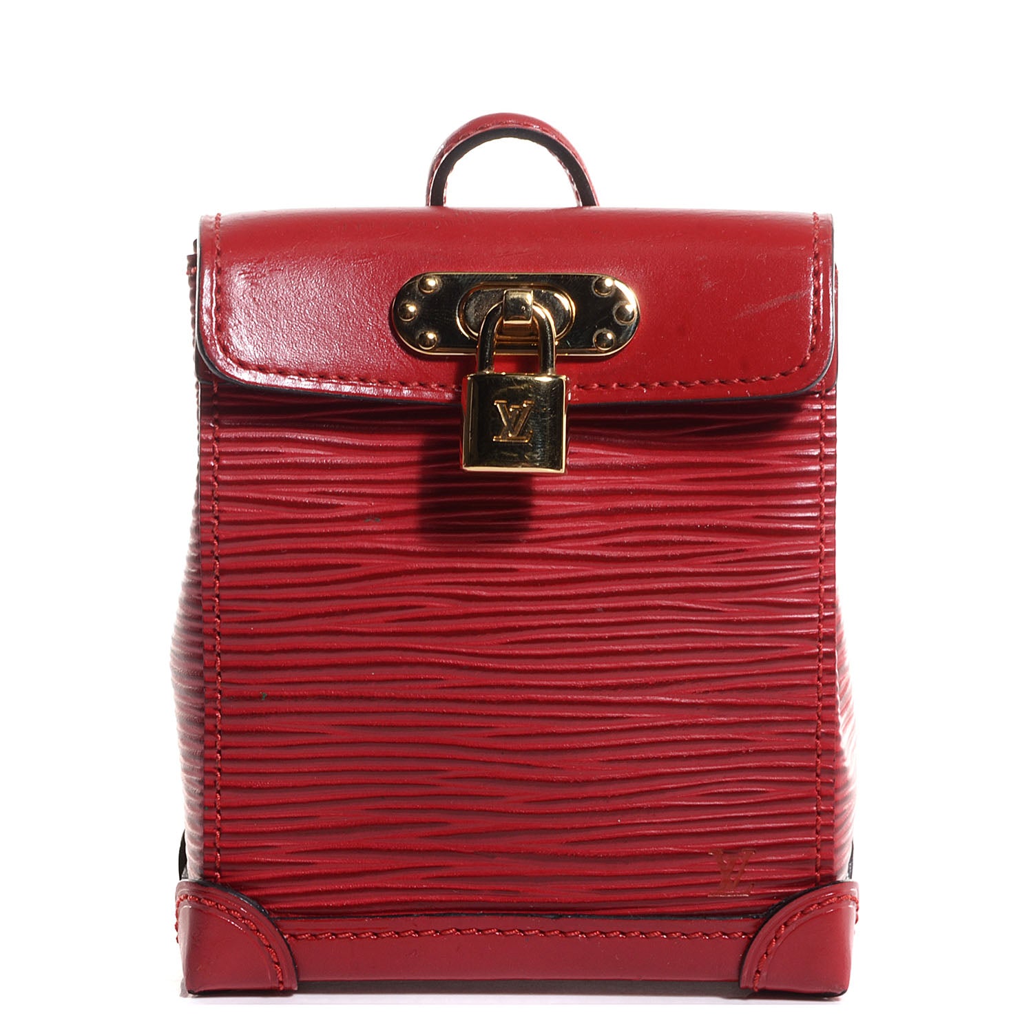 Louis Vuitton Epi Mini Steamer Bag Charm Castillan Red 1 of 7