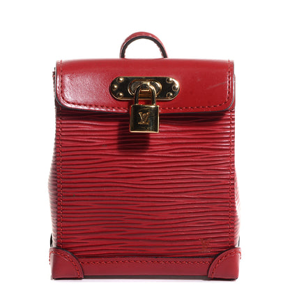 Louis Vuitton Epi Mini Steamer Bag Charm Castillan Red 1 of 7