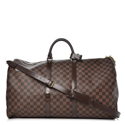 Louis Vuitton Damier Ebene Keepall Bandouliere 55 1 of 8