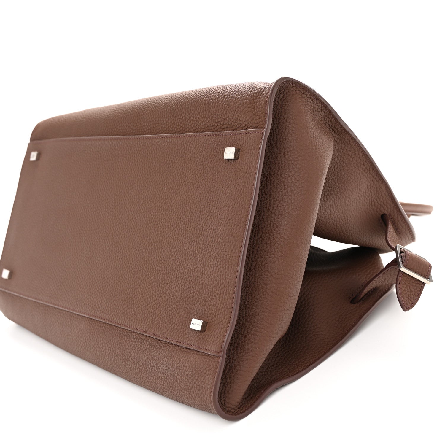 The Row Matte Grained Calfskin Soft Margaux 15 Dark Mocha 9 of 10