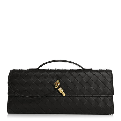 Bottega Veneta Nappa Intrecciato Long Andiamo Top Handle Clutch Fondant 1 of 7