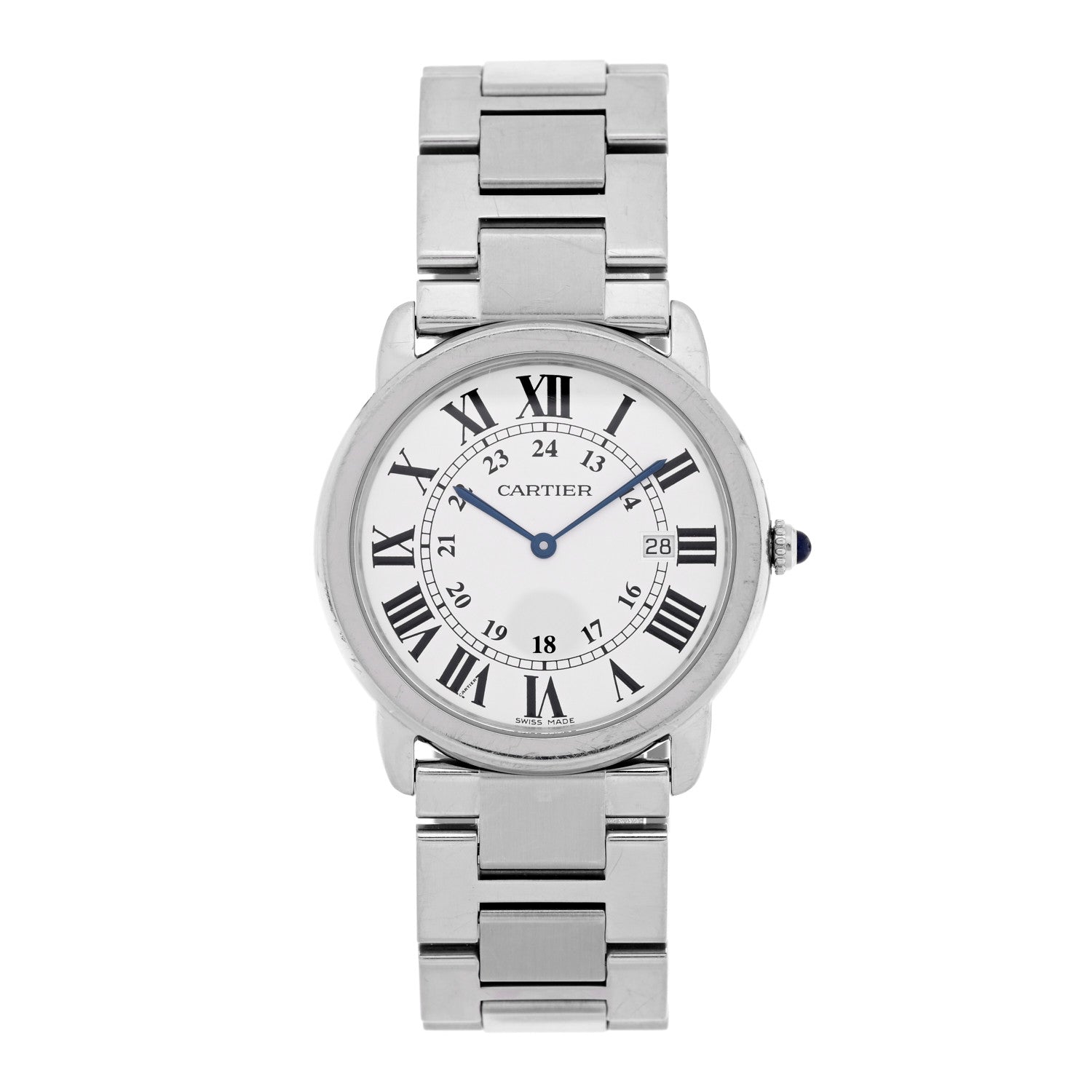 Cartier Stainless Steel 36mm Ronde Solo Quartz Watch 1 of 5