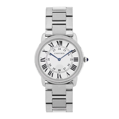 Cartier Stainless Steel 36mm Ronde Solo Quartz Watch 1 of 5