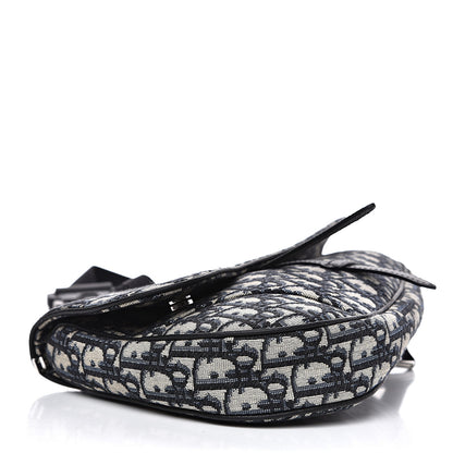 Christian Dior Oblique Mens Saddle Bag Blue 5 of 10