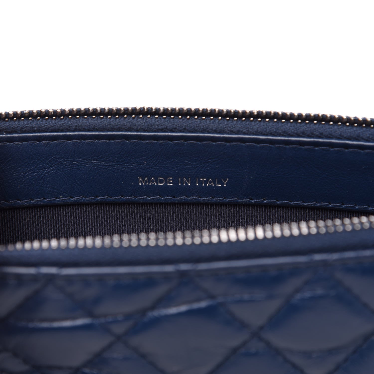 Chanel Aged Calfskin Quilted Small Gabrielle Clutch With Chain Navy Blue 7 of 14