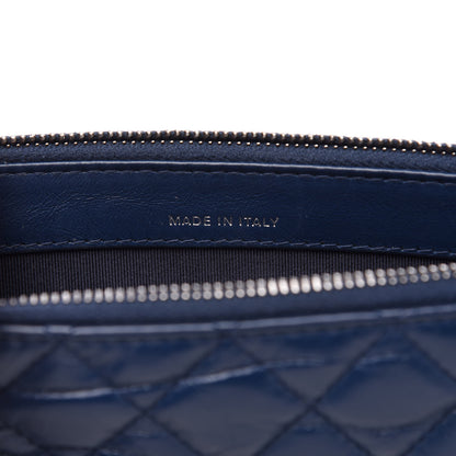 Chanel Aged Calfskin Quilted Small Gabrielle Clutch With Chain Navy Blue 7 of 14