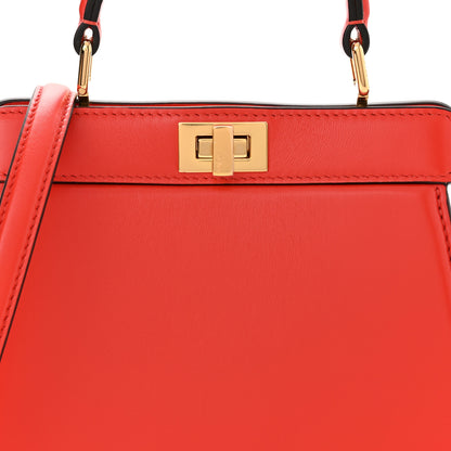 Fendi Shiny Nappa Petite Peekaboo I SEE U Satchel Papavero 7 of 10