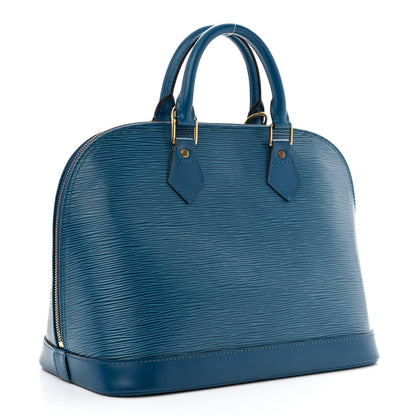 Louis Vuitton Epi Alma PM Cyan 3 of 11