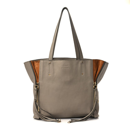 Chloe Smooth Calfskin Medium Milo Shopping Tote Motty Grey 1 of 7