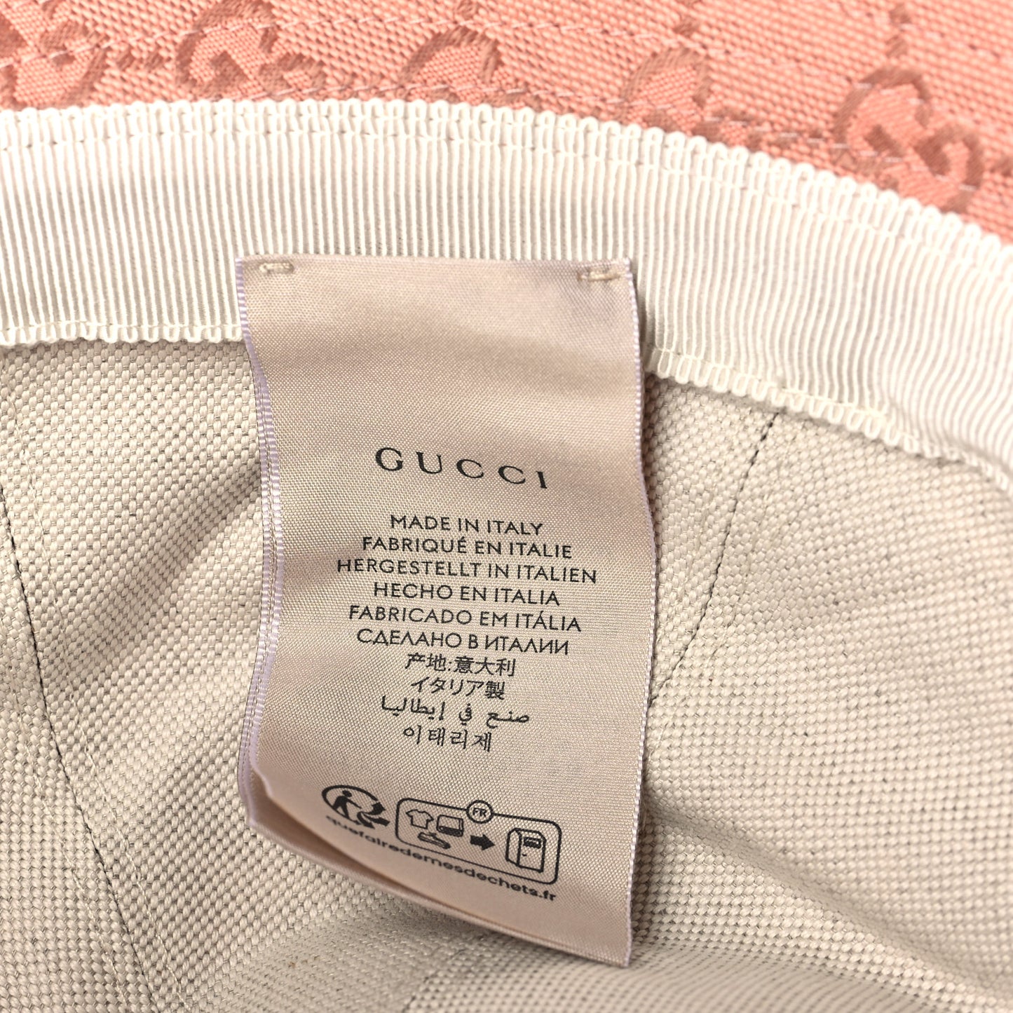 New Canvas GG Monogram Alina Bucket Hat M Pink