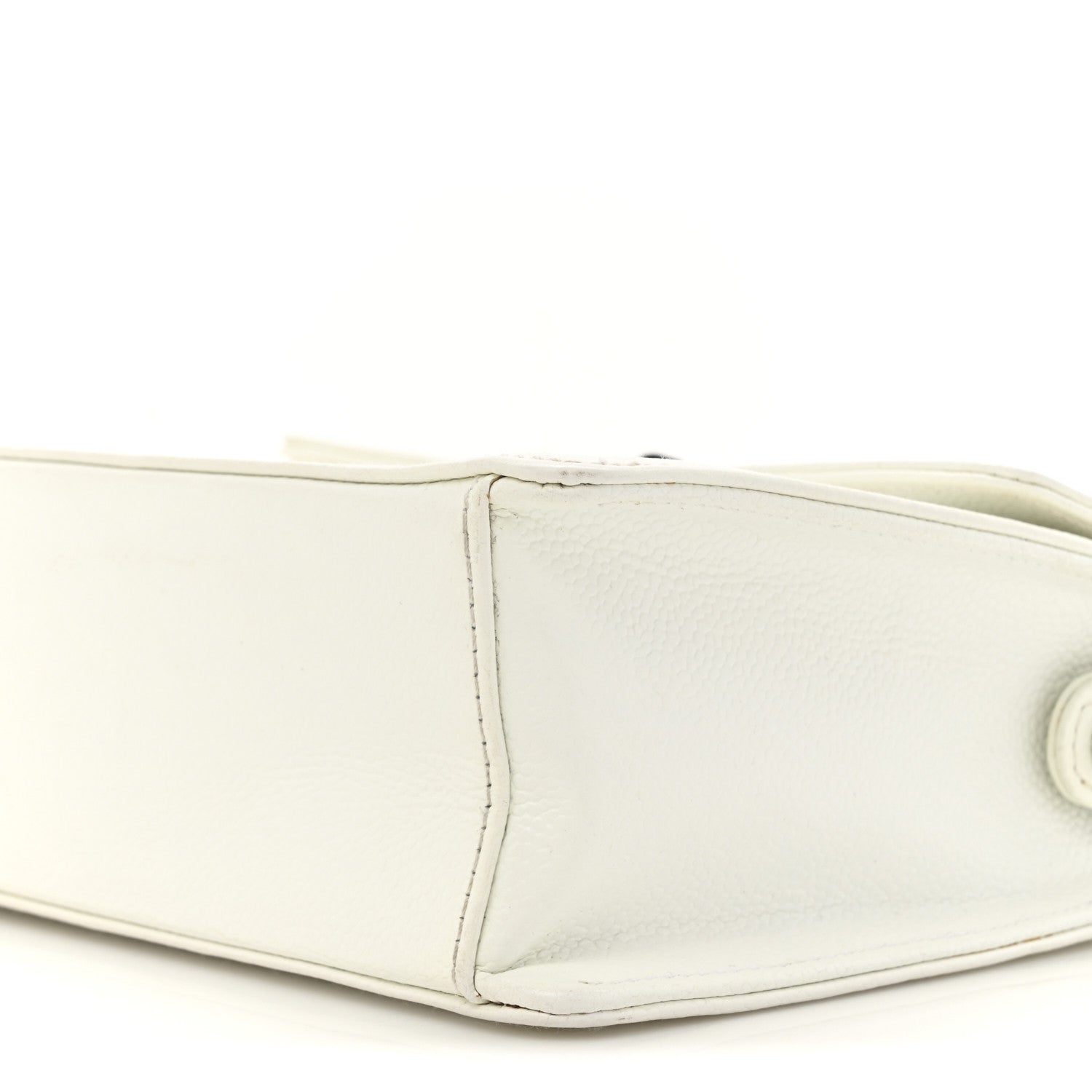 Chanel Caviar Top Handle Kelly Flap White 20 of 21